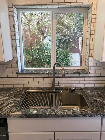 a bathroom with a light