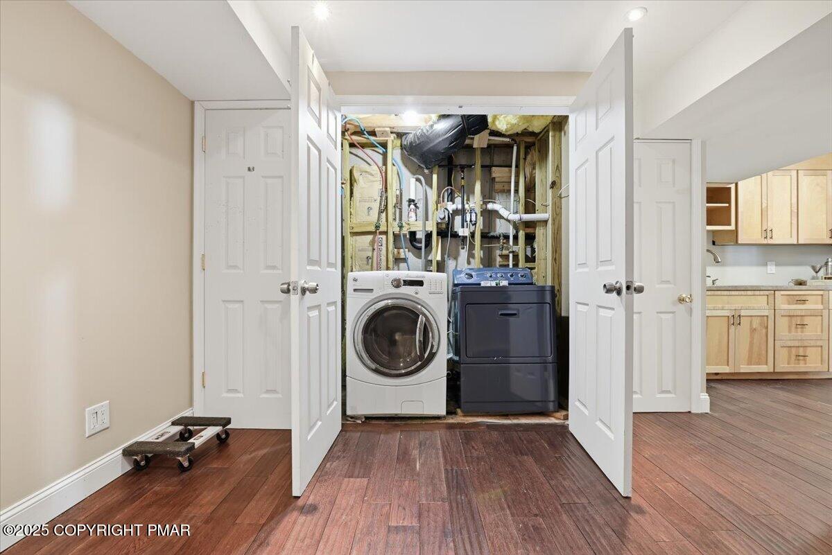 106 Ashley Court Bushkill, PA 18324 - Photo 46 of 61 a view of a storage & utility room with washer and dryer