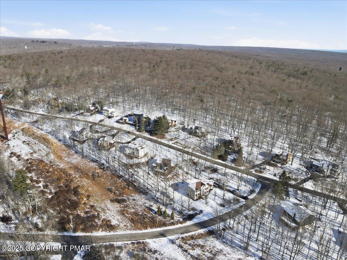 106 Ashley Court Bushkill, PA 18324 - Photo 60 of 61 an aerial view of house with yard and mountain in the background