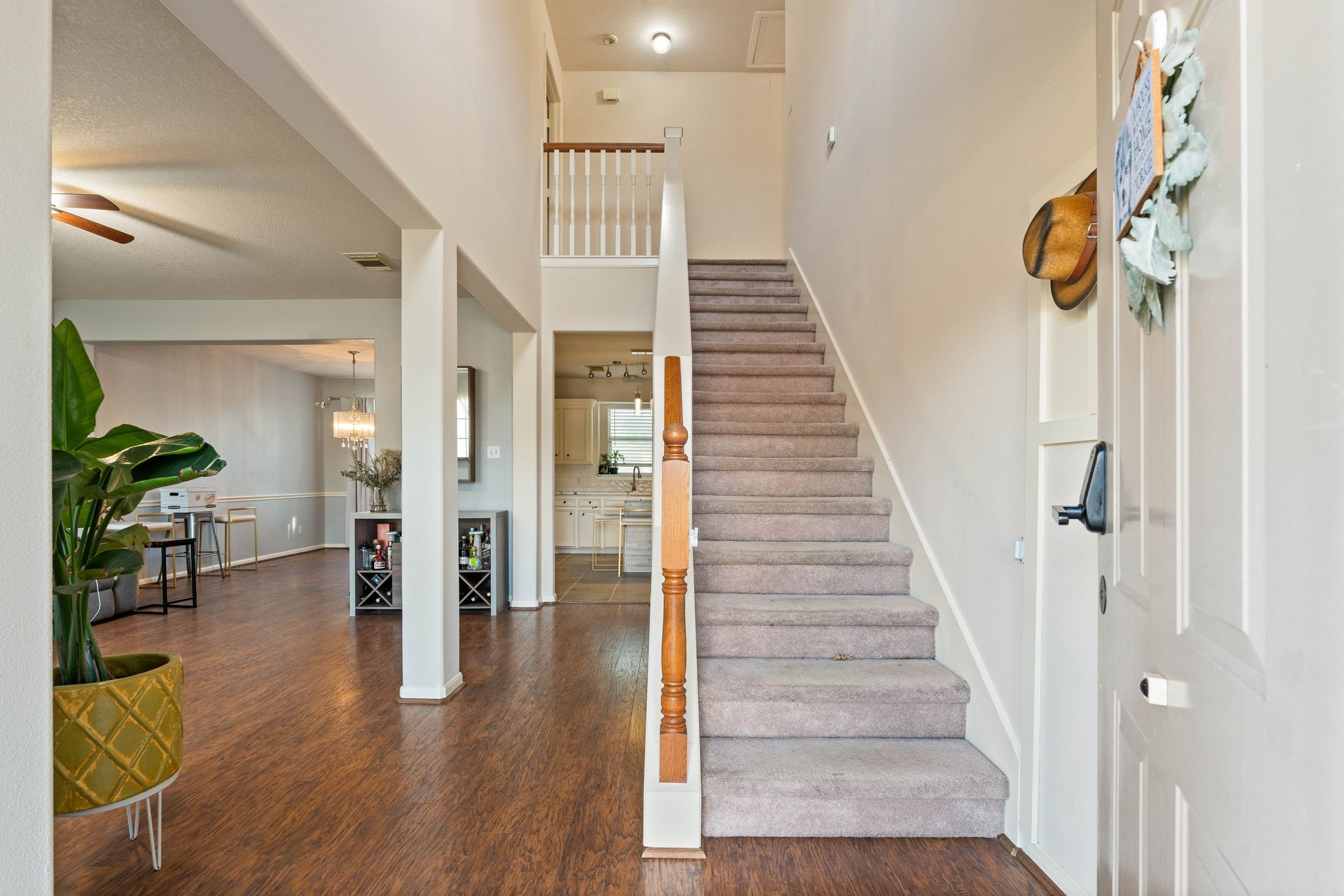 1908 Northampton Drive Conroe, TX 77303 - Photo 3 of 44 a view of entryway and hall with wooden floor