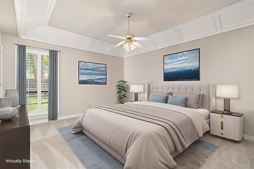 7016 Harvey Lane Plano, TX 75025 - Photo 12 of 26 a bedroom with bed and a window