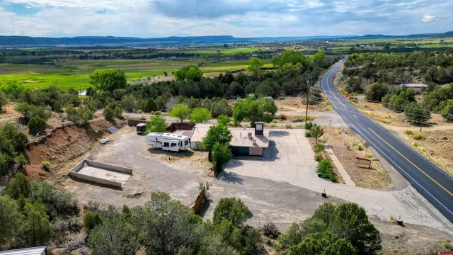 a view of swimming pool with outdoor seating and a garden