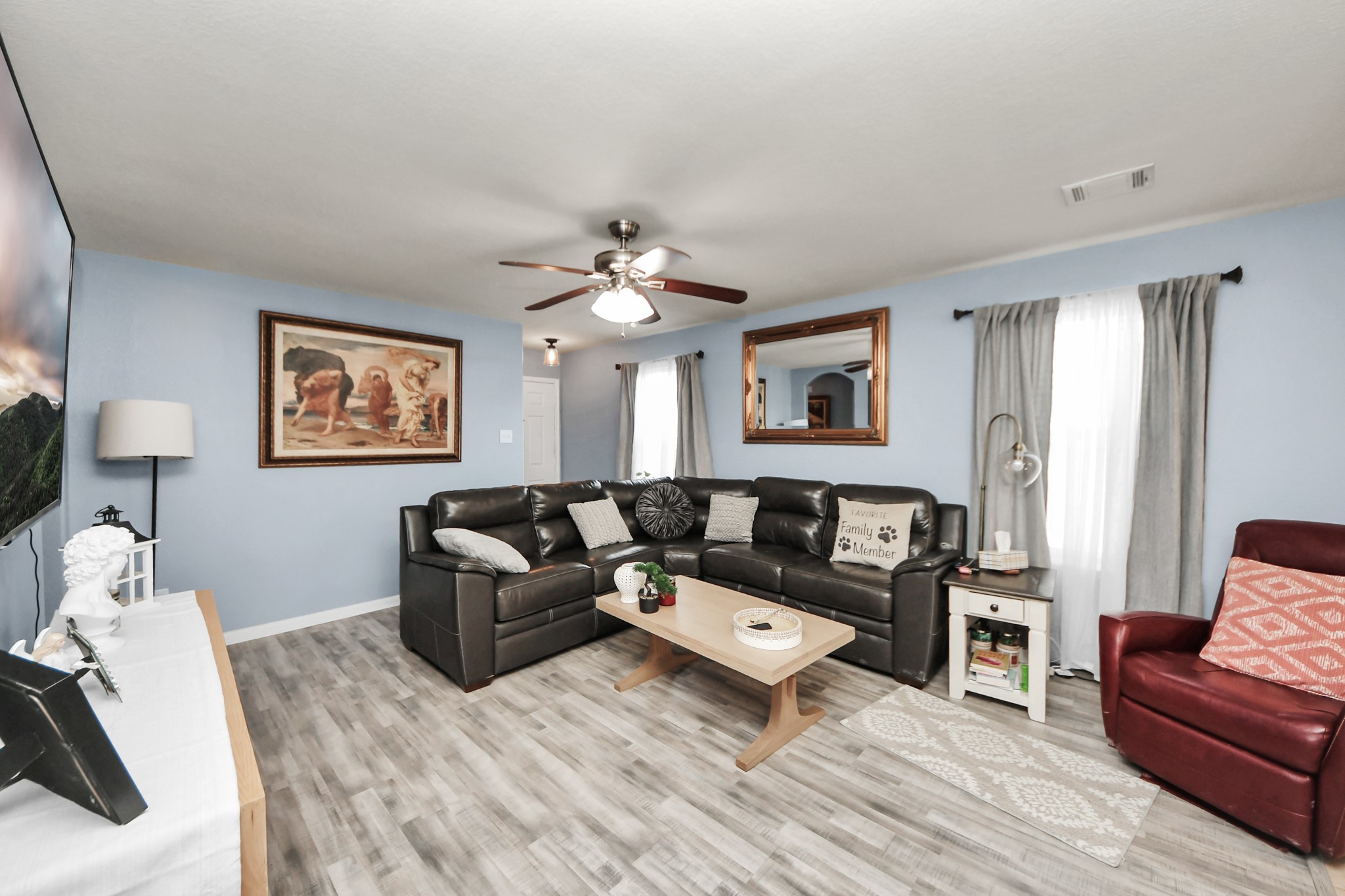 28961 San Bernard River Loop Spring, TX 77386 - Photo 13 of 36 a living room with furniture and a wooden floor