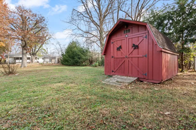 a view of backyard of house