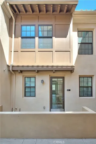 a view of a kitchen with windows