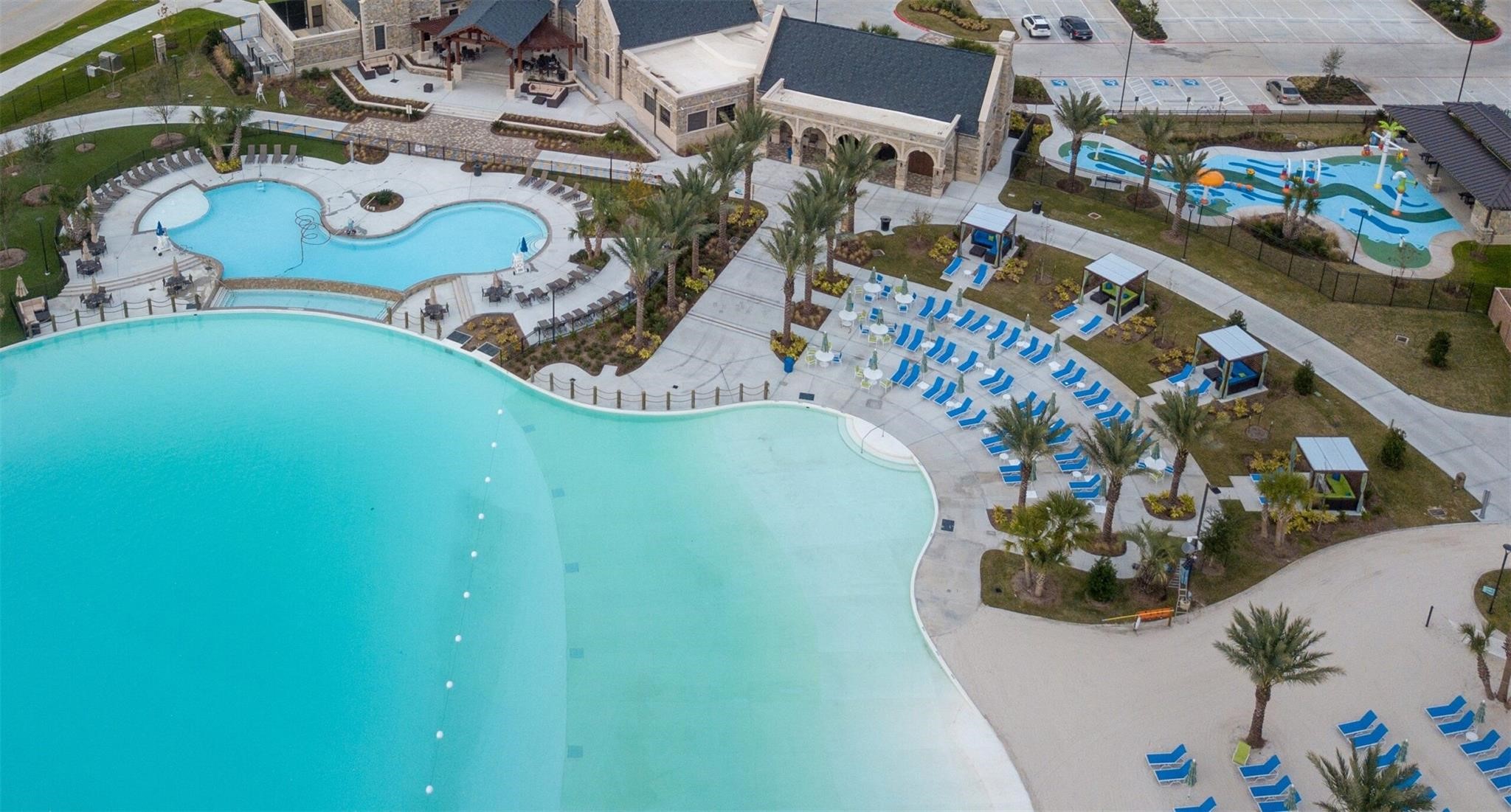 15210 Ordie Run Drive Humble, TX 77346 - Photo 33 of 40 an aerial view of a swimming pool with outdoor seating
