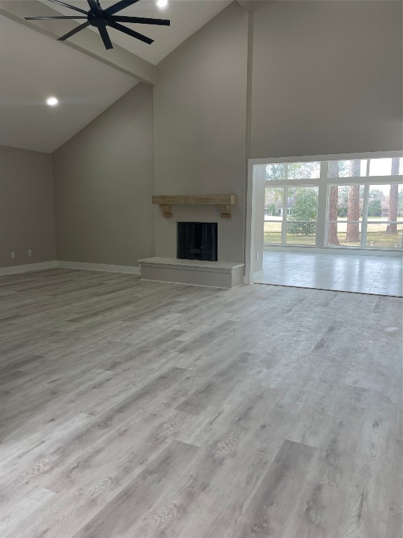 3322 Robinson Road Missouri City, TX 77459 - Photo 25 of 27 an empty room with windows and fireplace