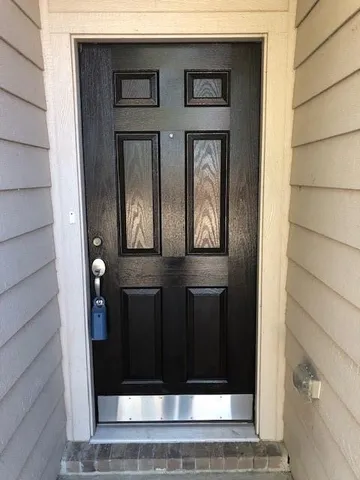 a view of front door