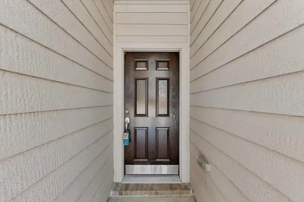 a view of front door