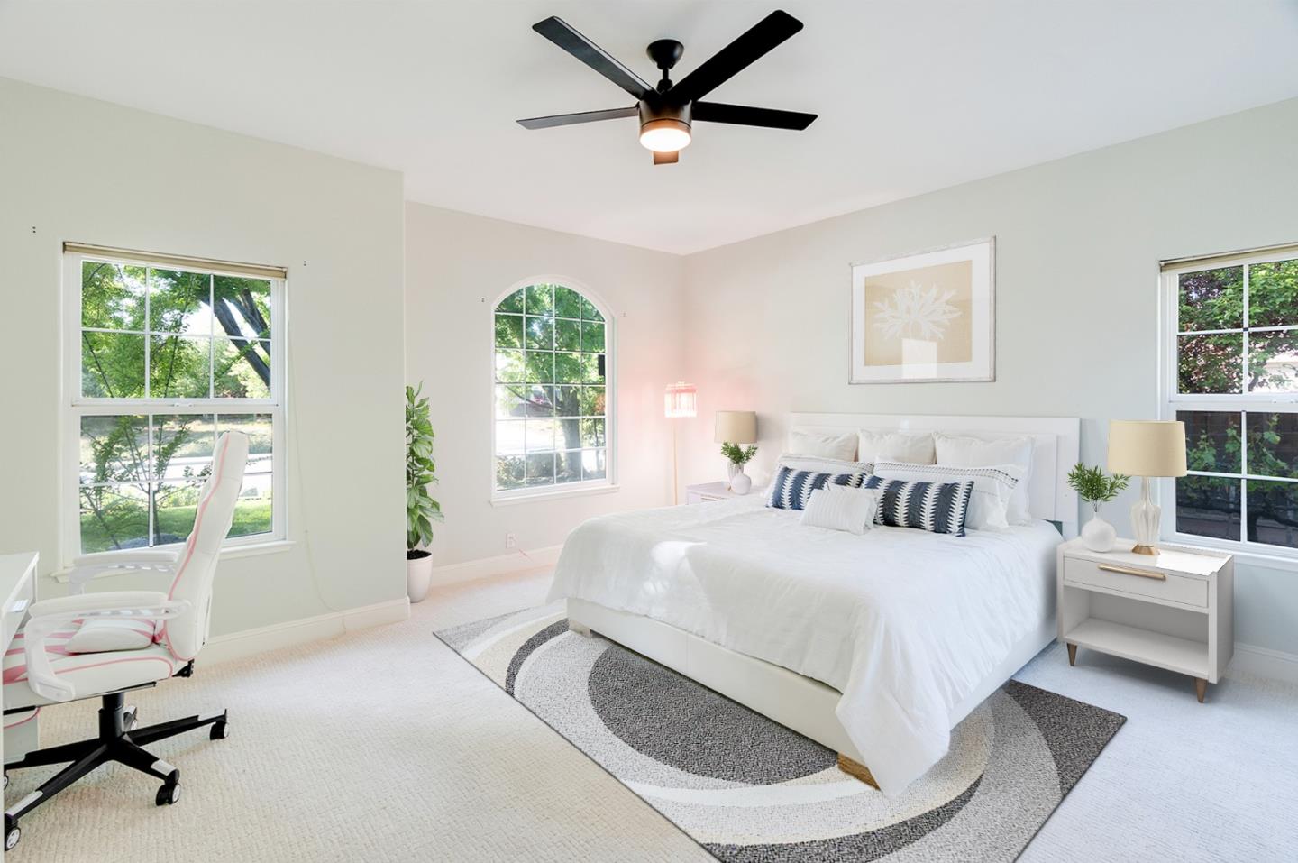 1940 Pear Drive Morgan Hill, CA 95037 - Photo 14 of 36 a bedroom with a bed a couch and a window