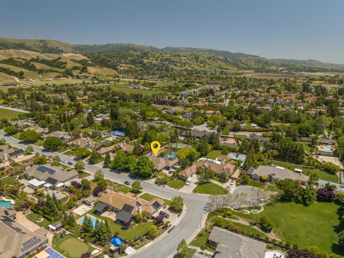 1940 Pear Drive Morgan Hill, CA 95037 - Photo 34 of 36 an aerial view of residential houses with outdoor space