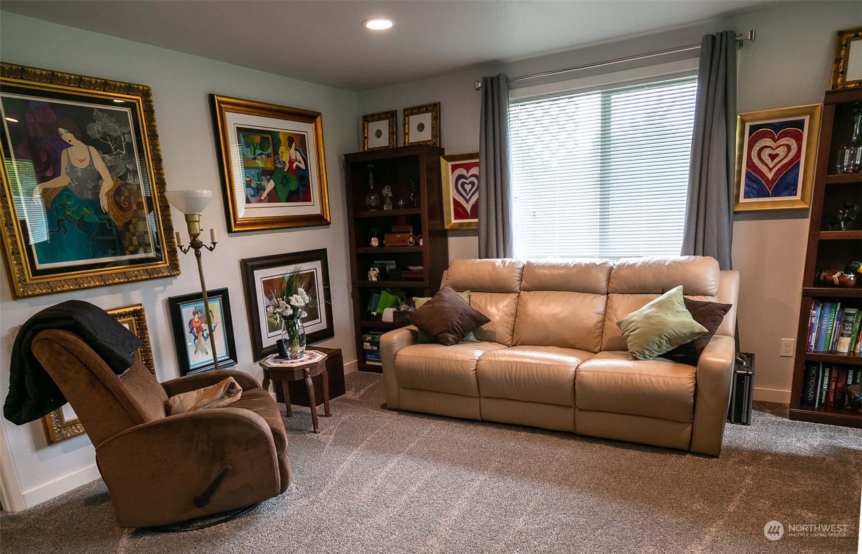 240 Osborn Road Port Angeles, WA 98362 - Photo 15 of 37 a living room with fireplace furniture and a window
