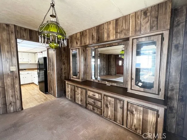 a view of lobby with chandelier