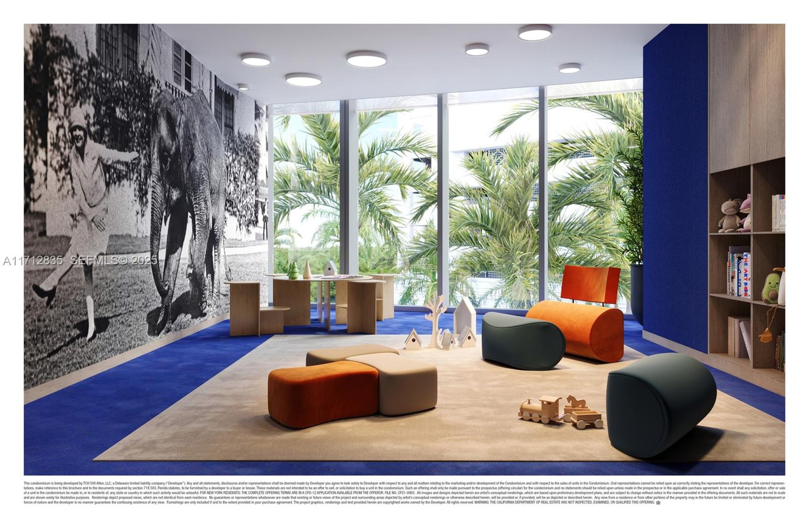 500 Alton Road, Unit 1005 Miami Beach, FL 33139 - Photo 43 of 49 a living room with furniture and a floor to ceiling window