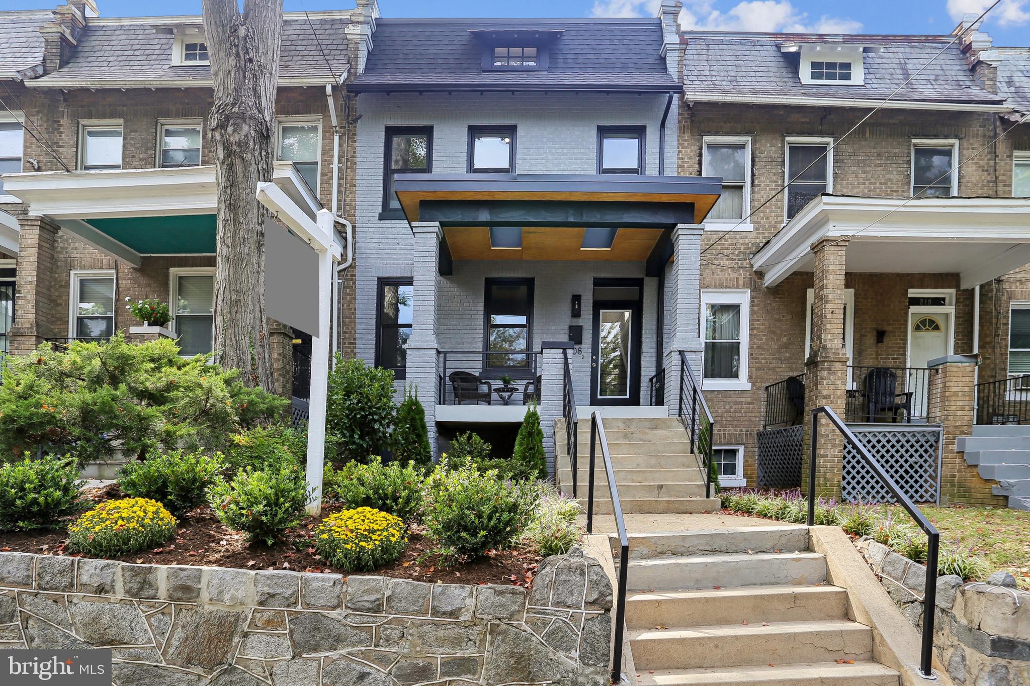 a front view of a building