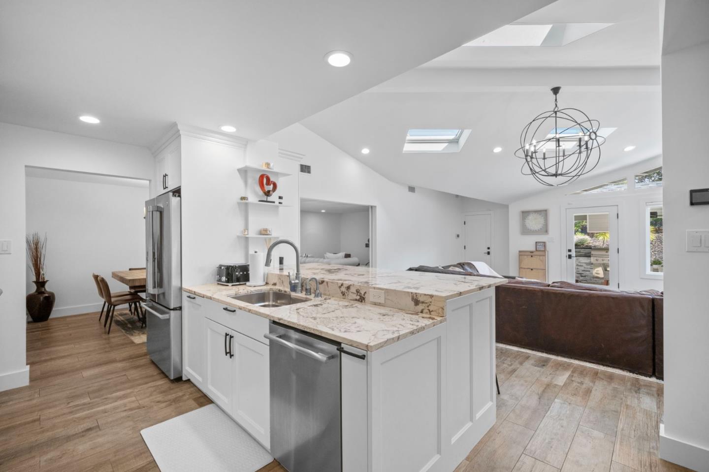 575 Darrell Road Hillsborough, CA 94010 - Photo 39 of 75 a kitchen with a sink and stove