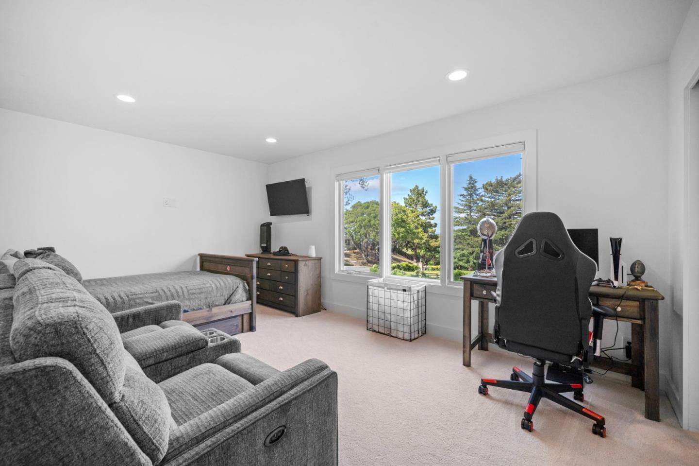 575 Darrell Road Hillsborough, CA 94010 - Photo 45 of 75 a living room with furniture and a large window