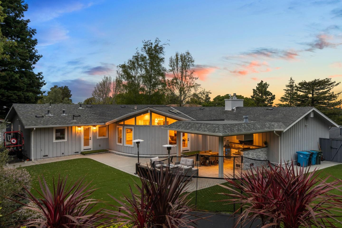 575 Darrell Road Hillsborough, CA 94010 - Photo 67 of 75 an outdoor view of the house and swimming pool