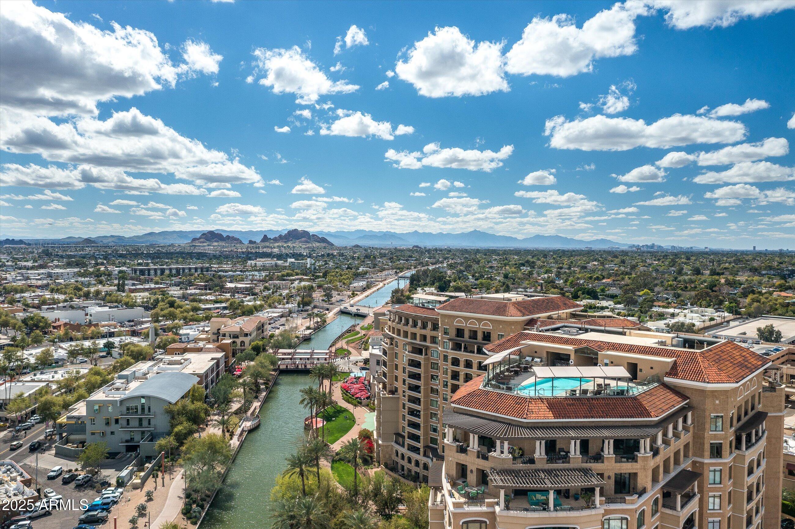 7175 East Camelback Road, Unit 510 Scottsdale, AZ 85251 - Photo 31 of 34 a view of a city with lots of residential buildings