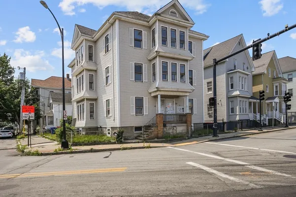 a front view of a building