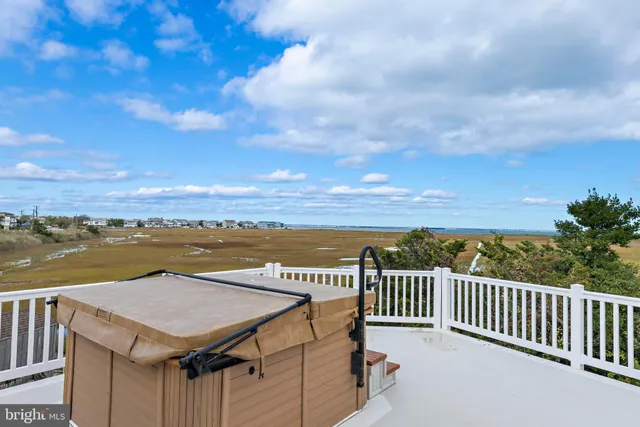 a view of a terrace with a lake view
