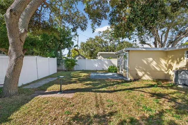a backyard of a house