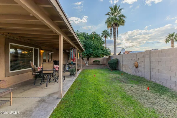 a view of a backyard