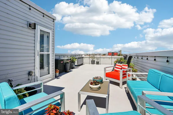 a outdoor space with furniture