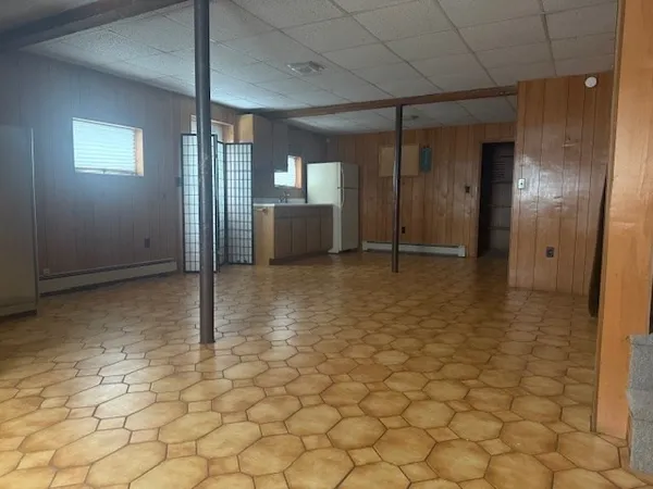 a room with a sink