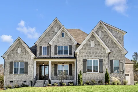 a front view of residential houses