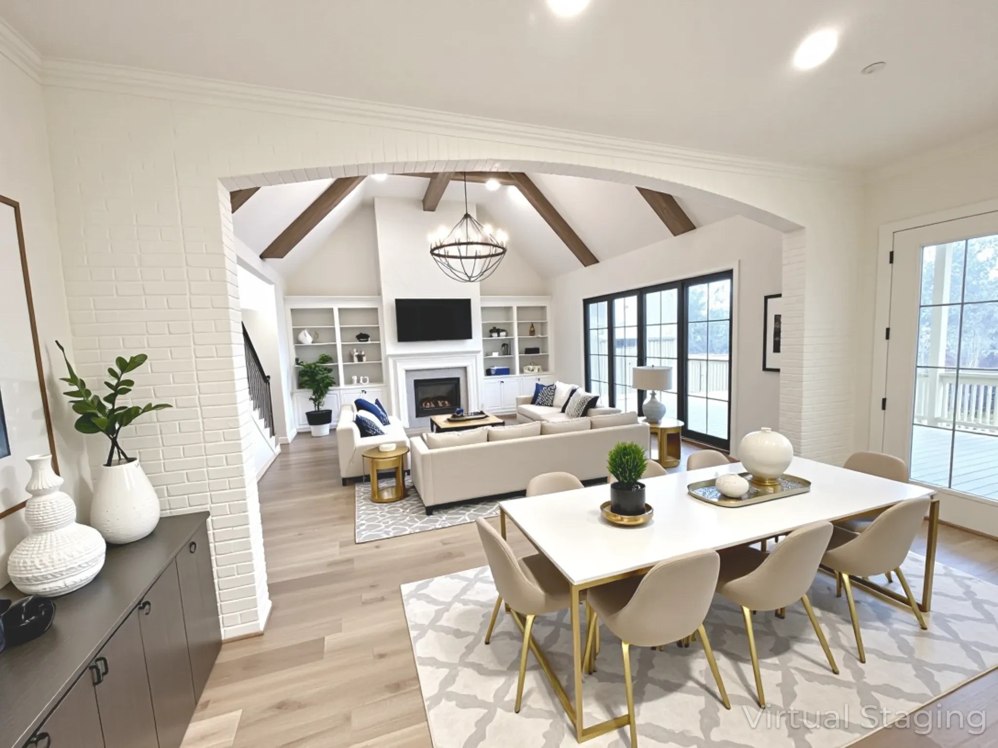 9914 Elland Road Brentwood, TN 37027 - Photo 23 of 64 a view of a dining room with furniture and wooden floor