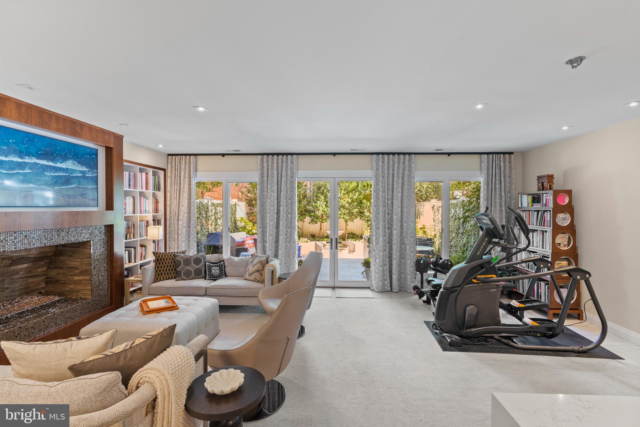 3323 R Street Northwest Washington, DC 20007 - Photo 20 of 54 Garden Room French doors open to tile Patio