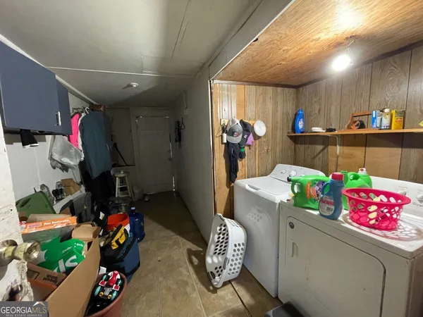 a room with storage and utility