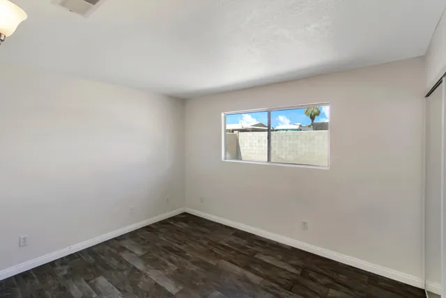 an empty room with a window