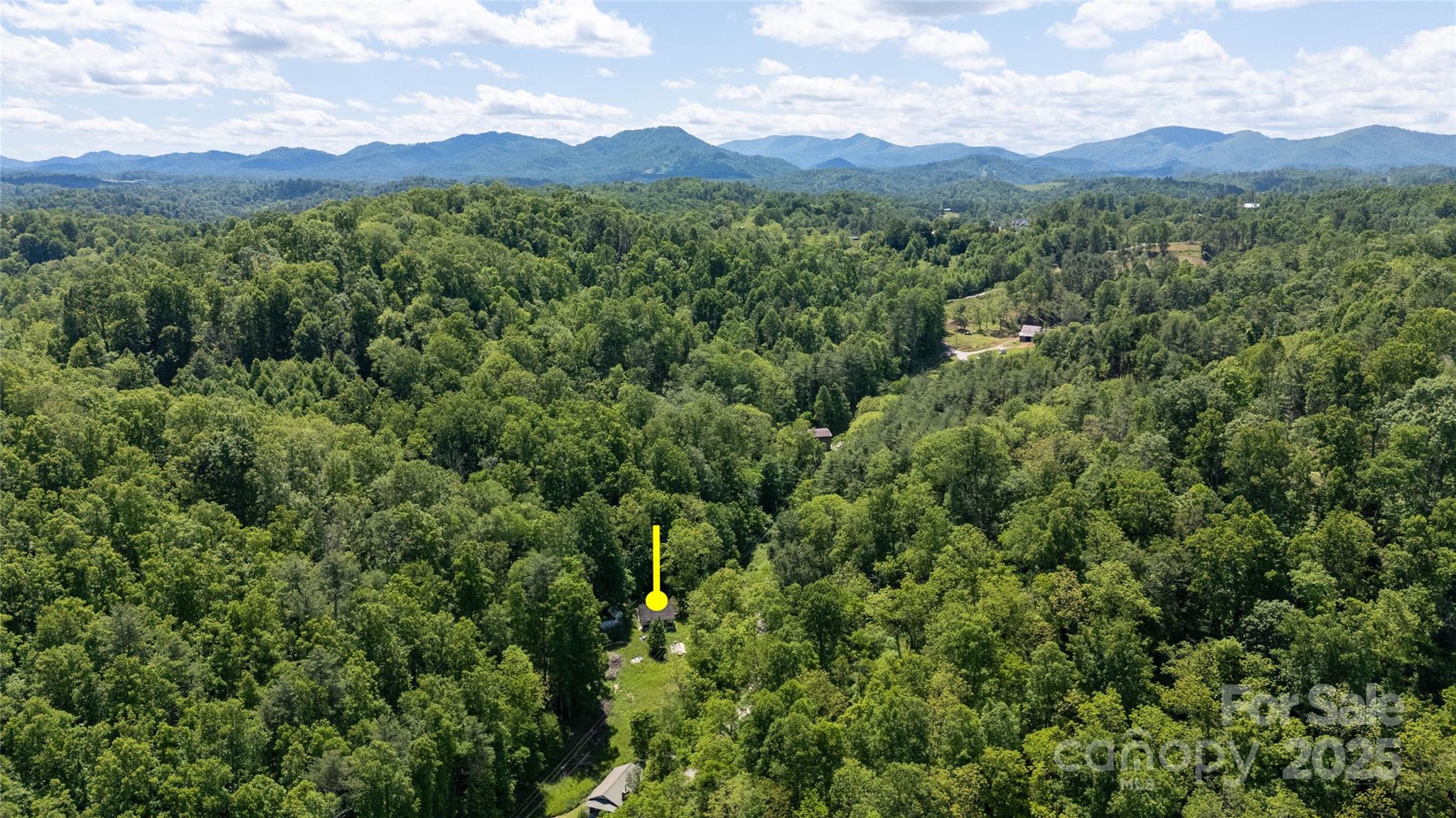522 Deyton Road Bakersville, NC 28705 - Photo 2 of 11 a view of a lush green hillside and a houses