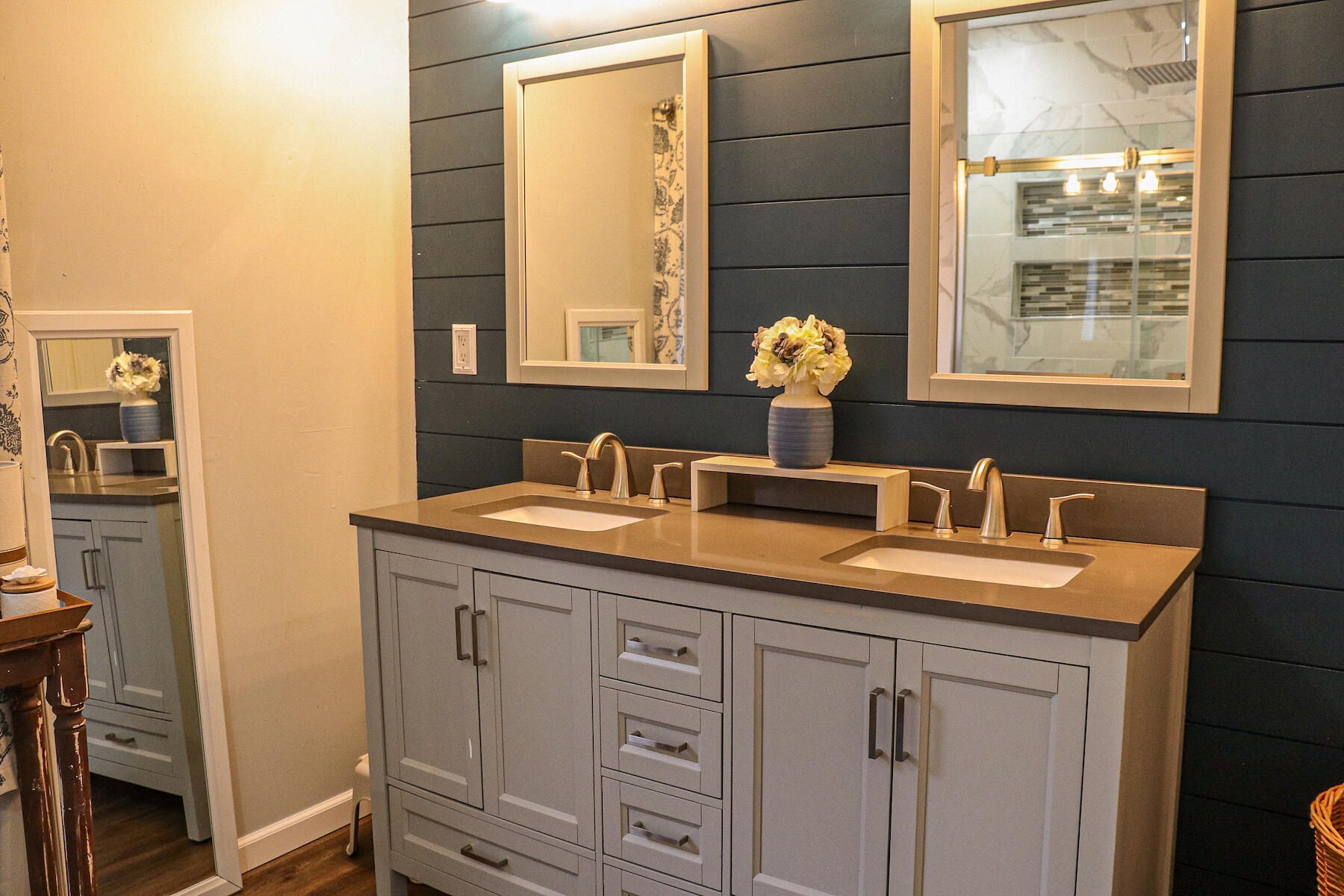 1008 Dusty Rock Road Northwest Riner, VA 24149 - Photo 20 of 28 a bathroom with a granite countertop sink and a window