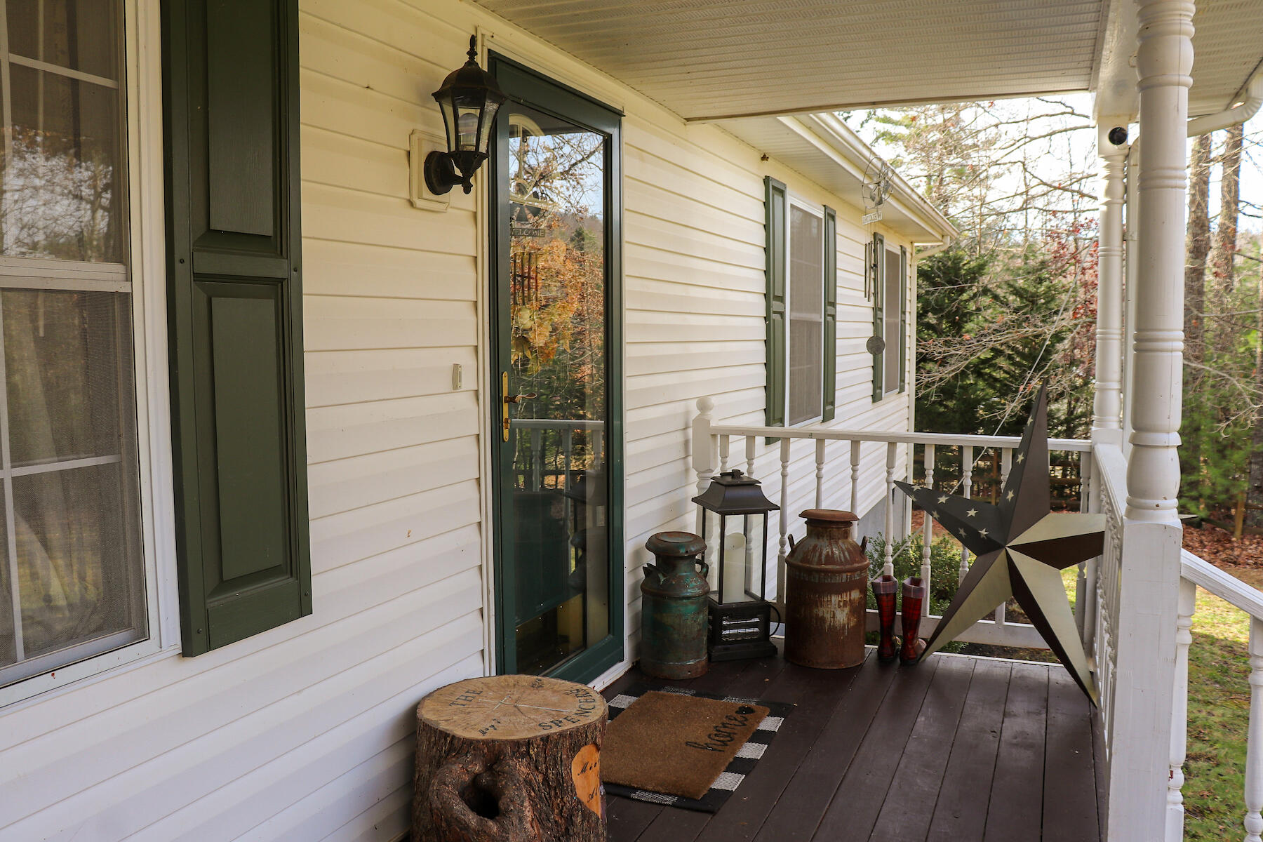 1008 Dusty Rock Road Northwest Riner, VA 24149 - Photo 5 of 28 a view of a balcony with chairs