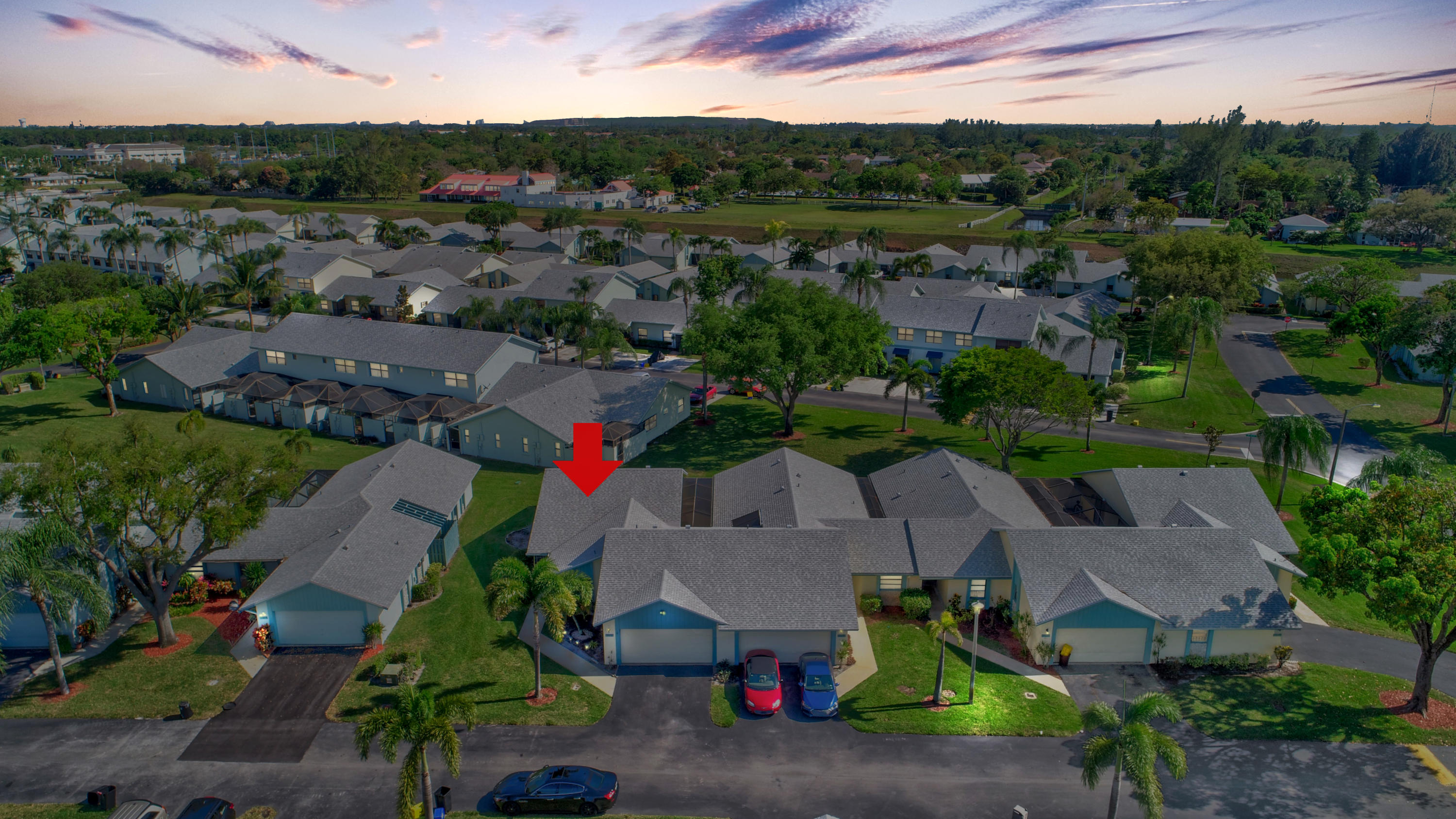 9150 Southwest 20th Street, Unit A Boca Raton, FL 33428 - Photo 9 of 47 Drone Twilight Fun Picture