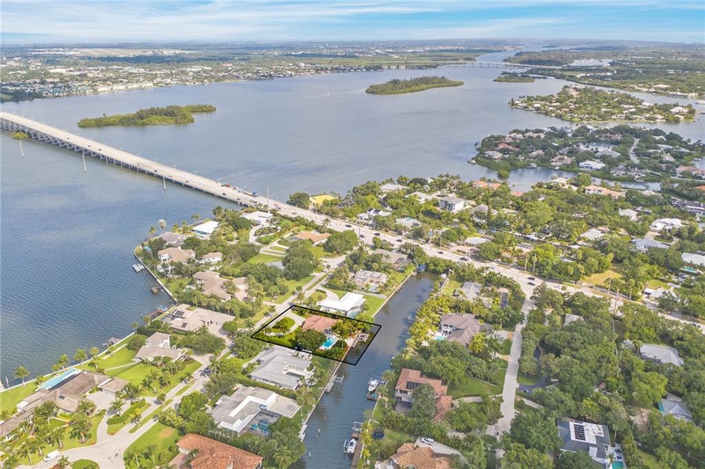 1626 Indian Bay Drive Vero Beach, FL 32963 - Photo 34 of 35 an aerial view of a residential houses with outdoor space