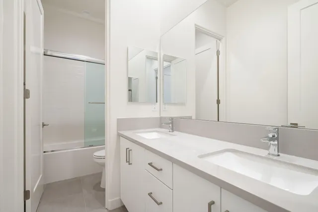 a buildings with table and chairs