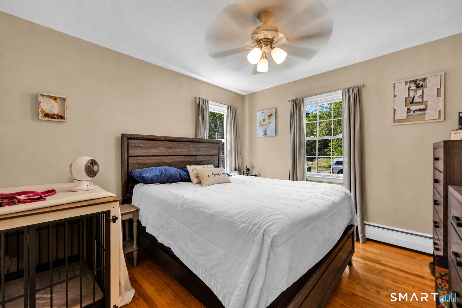 2 Hemlock Road Prospect, CT 06712 - Photo 13 of 27 a bedroom with a bed and a chandelier