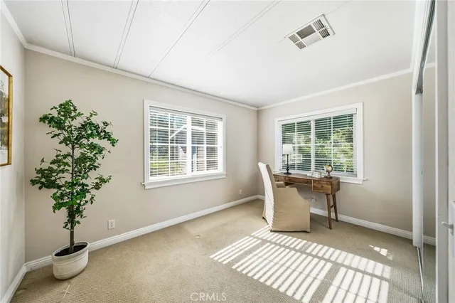 a view of a yard with an ocean