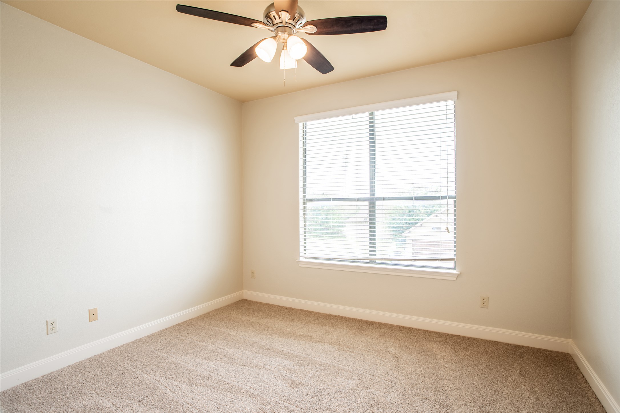 1010 Immanuel Road, Unit 128 Pflugerville, TX 78660 - Photo 11 of 17 A well-lit bedroom features plush carpeting, a large window, and a ceiling fan for comfort.
