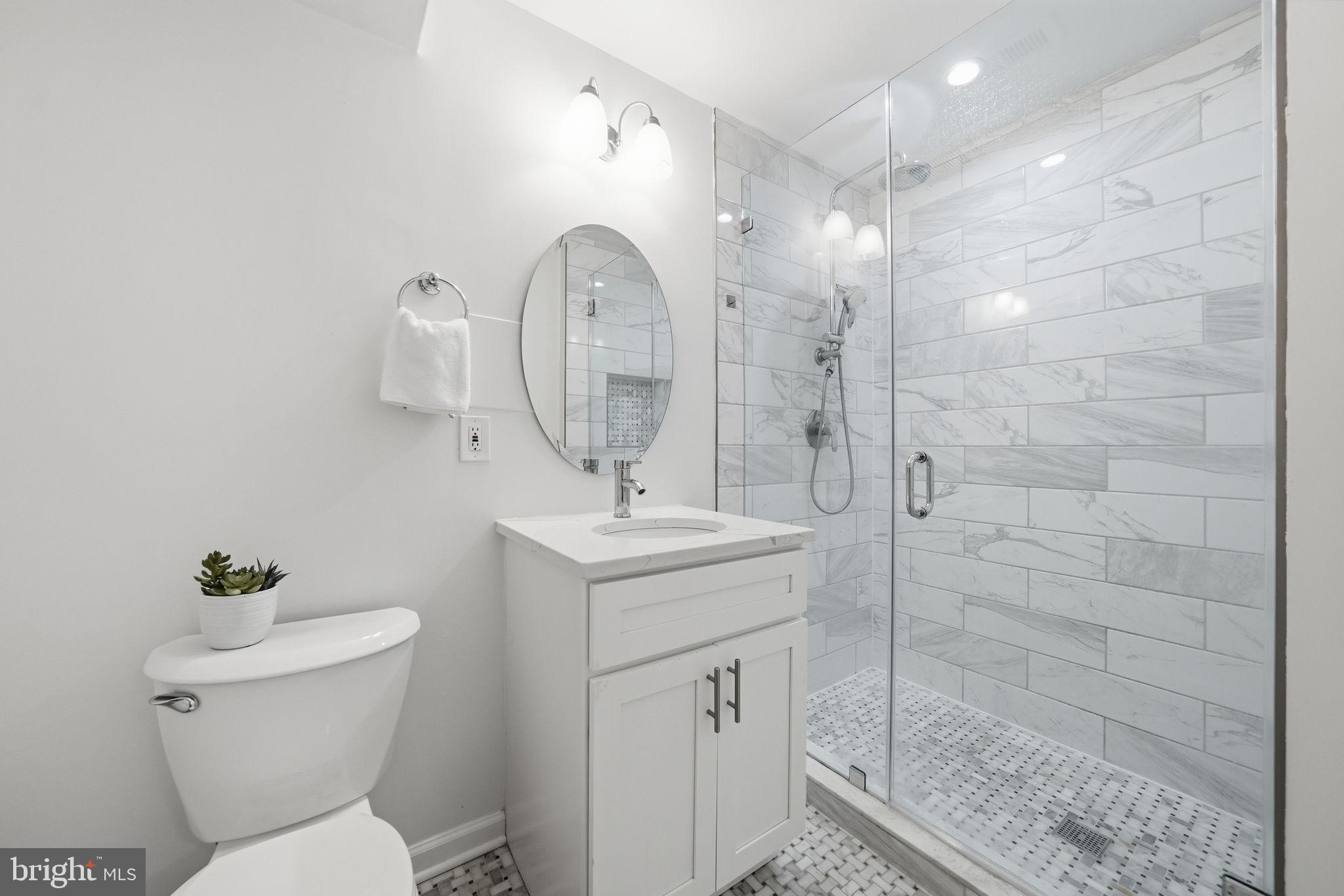 2121 4th Street Northeast, Unit 1 Washington, DC 20002 - Photo 22 of 34 Sleek modern bathroom oasis.