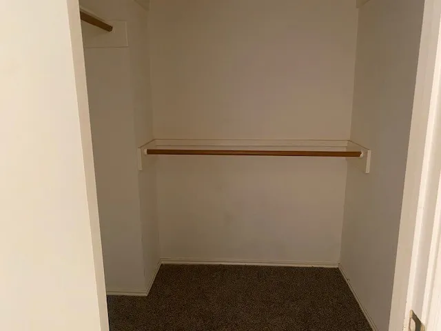 a view of small space with empty racks