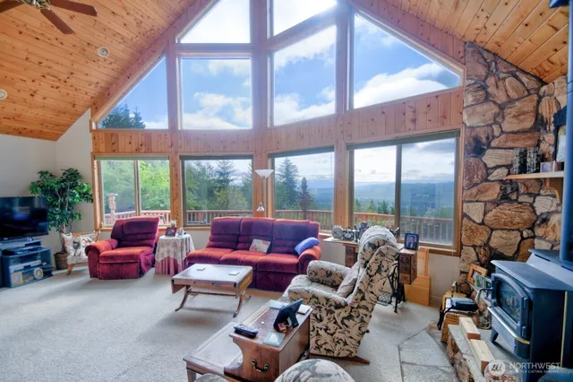 a outdoor living space with furniture and garden view