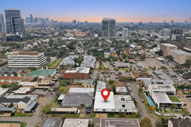 an aerial view of city