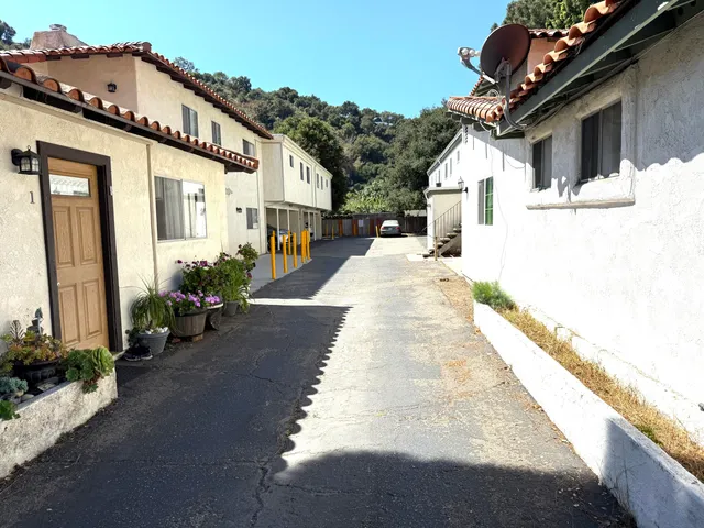 a view of a house with a patio