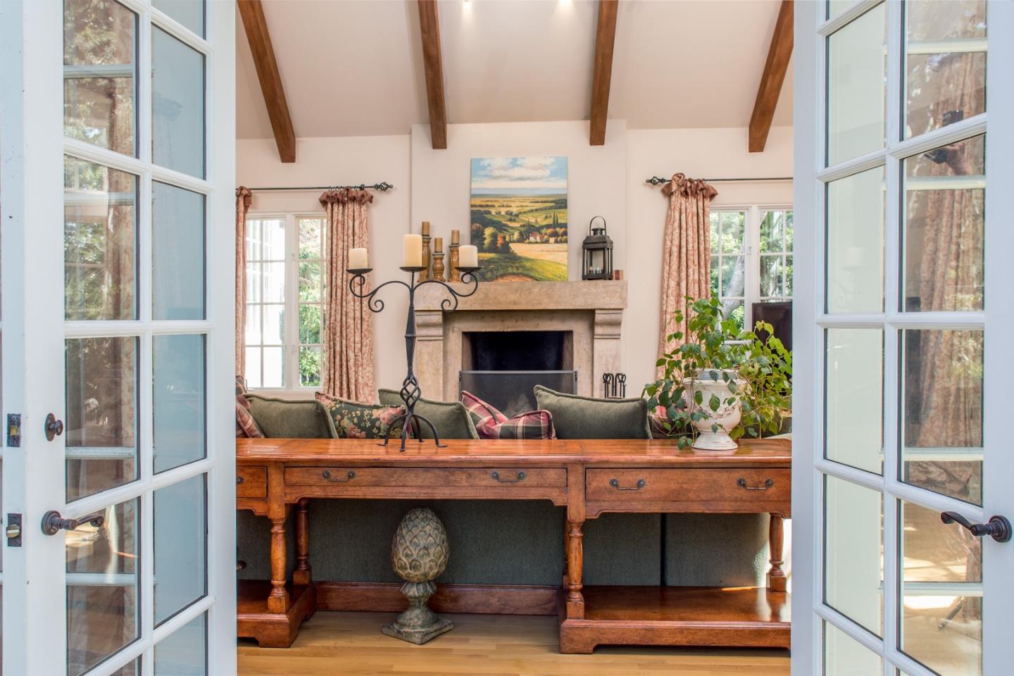 25951 Ridgewood Road Carmel, CA 93923 - Photo 7 of 23 a living room with furniture and a fireplace