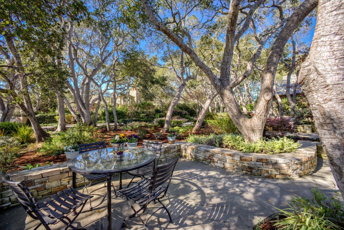 25951 Ridgewood Road Carmel, CA 93923 - Photo 8 of 23 a view of backyard with sitting space and trees